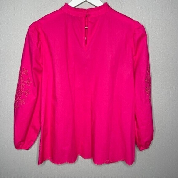 NWT J. Crew Eyelet Long Sleeve Top - Picture 6 of 6